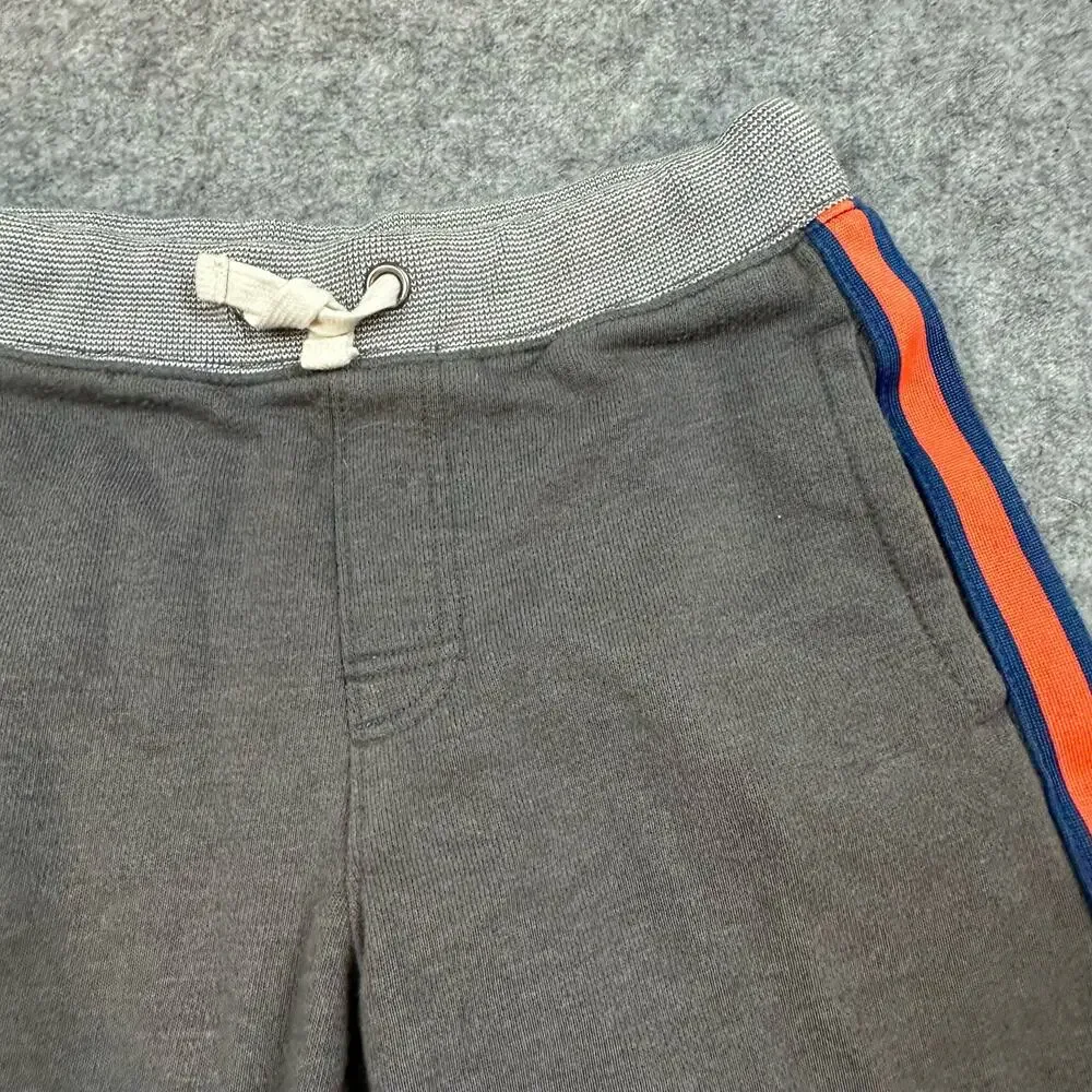 Gymboree Gray Side Stripe Terry Sweat Shorts M Boys 7 8 Drawstring Waist